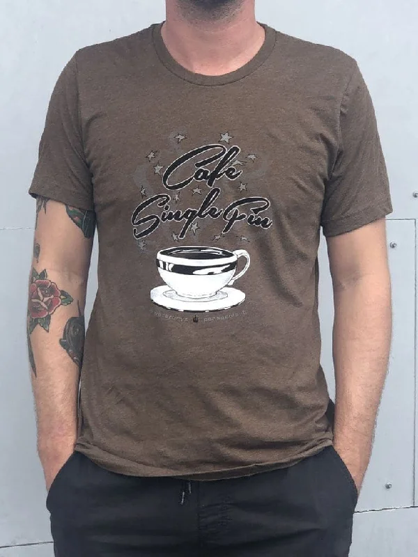 surfboards with great turning radius-Cafe Single Fin Coffee Cup S/S Tee