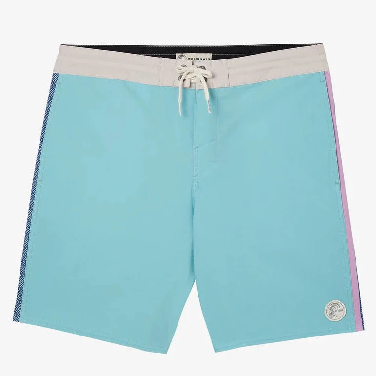 surfboards for all-around wave conditions-O'Neill Sideline OG Cruzer 18" Boardshorts - Aqua Heather