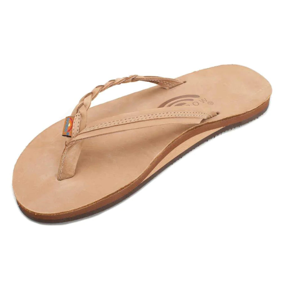 durable surfboards for tough conditions-Rainbow Sandals Women's Flirty Braidy Sierra Brown Single Layer Leather 301ALTSBSRBRL