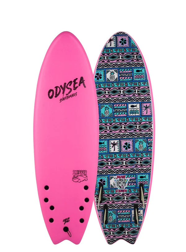 lightweight surfboards for easy handling-ODYSEA 60 SKIPPER PRO-JOB QUAD HOT PINK 20