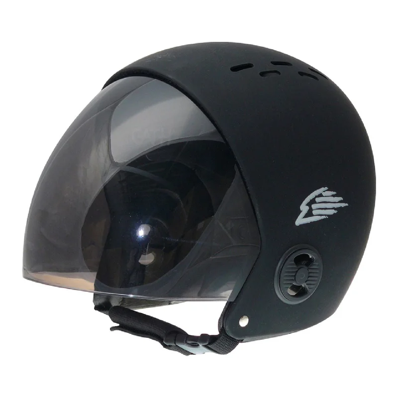 surfboards for maximum power in waves-GATH RETRACTABLE VISOR HELMET BLACK 2021