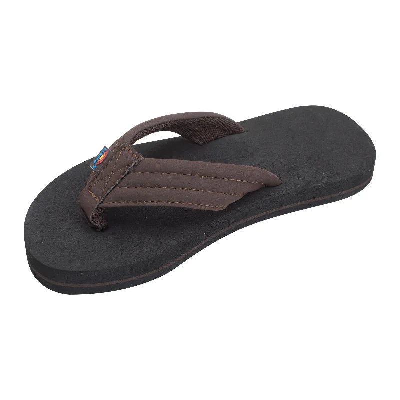 surfboards for maximum power in waves-Rainbow Grombows Youth Boy's Sandals - Brown/Black