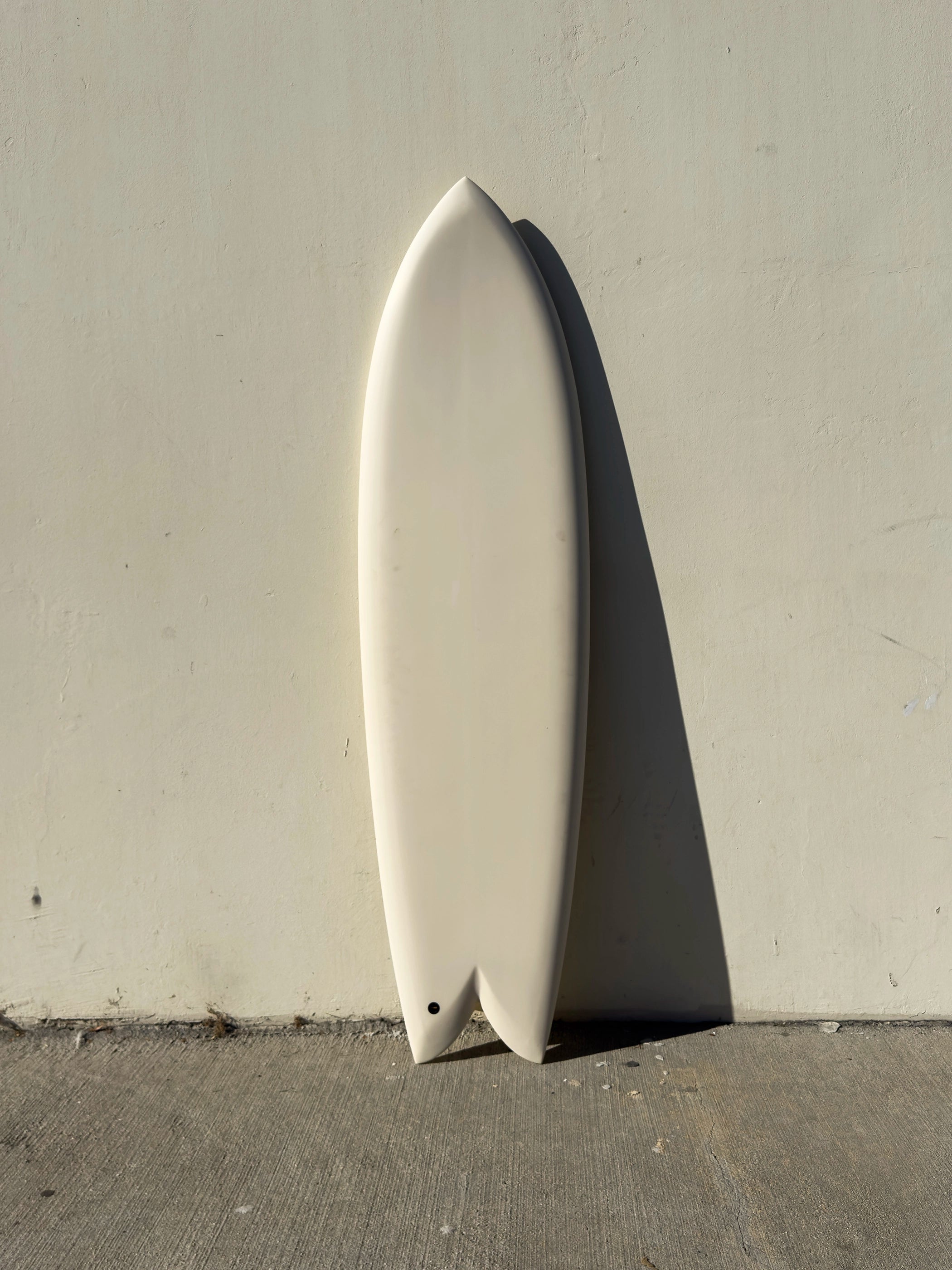 surfboards with improved fin placement-Deepest Reaches | 6’6” Mega Fish Cream Surfboard