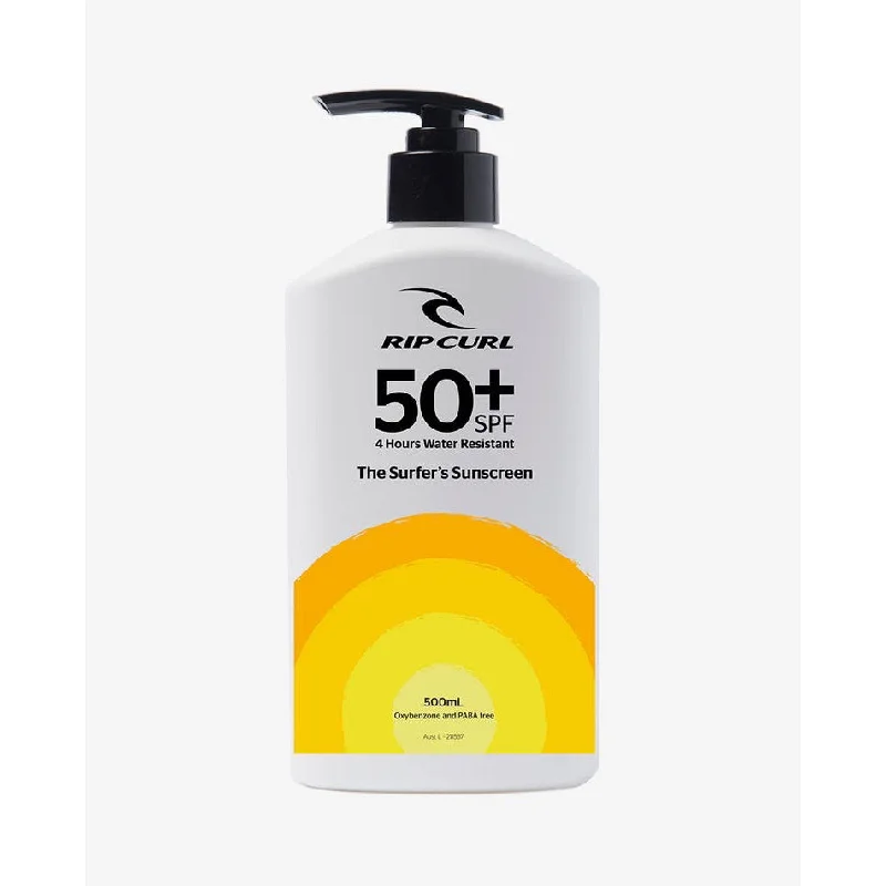 surfboards for relaxed and fun rides-RIP CURL SUNSCREEN SPF 50+ 500ml PUMP BOTTLE