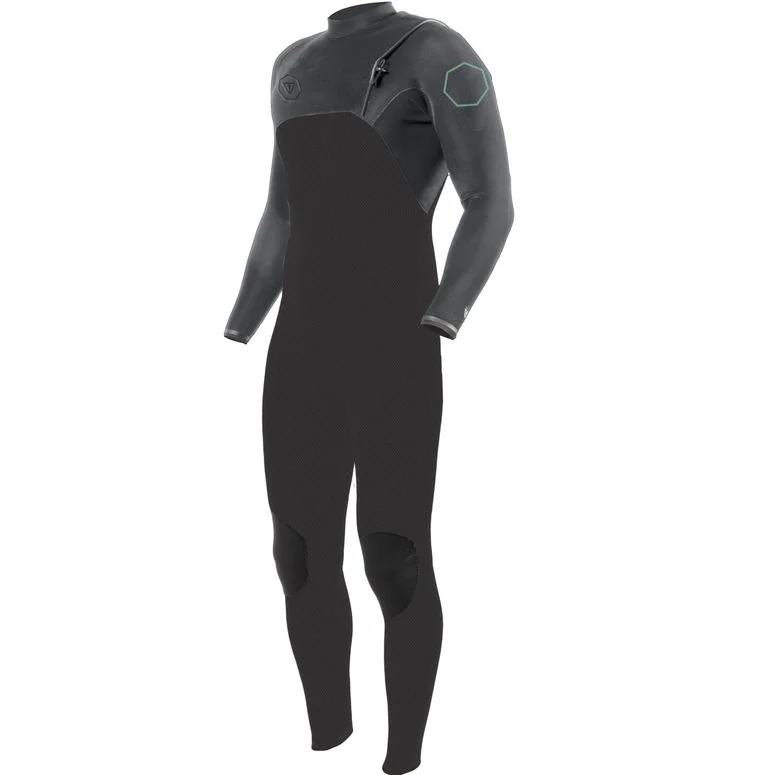 surfboards with carbon fiber reinforcement-VISSLA MENS HIGH SEAS II 4/3 FULL NO ZIP - CHARCOAL 2022