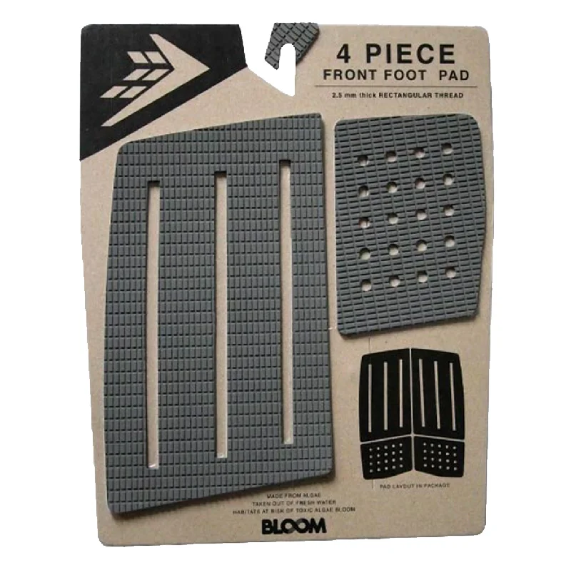 surfboards with soft-top construction for safety-Deck pads - Firewire 4 Piece Front Foot Traction Pad - Charcoal