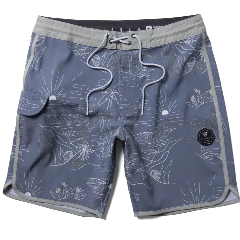 surfboards for relaxed cruising-Vissla Desert Barrels 18.5" Mens Boardshort - Midnight