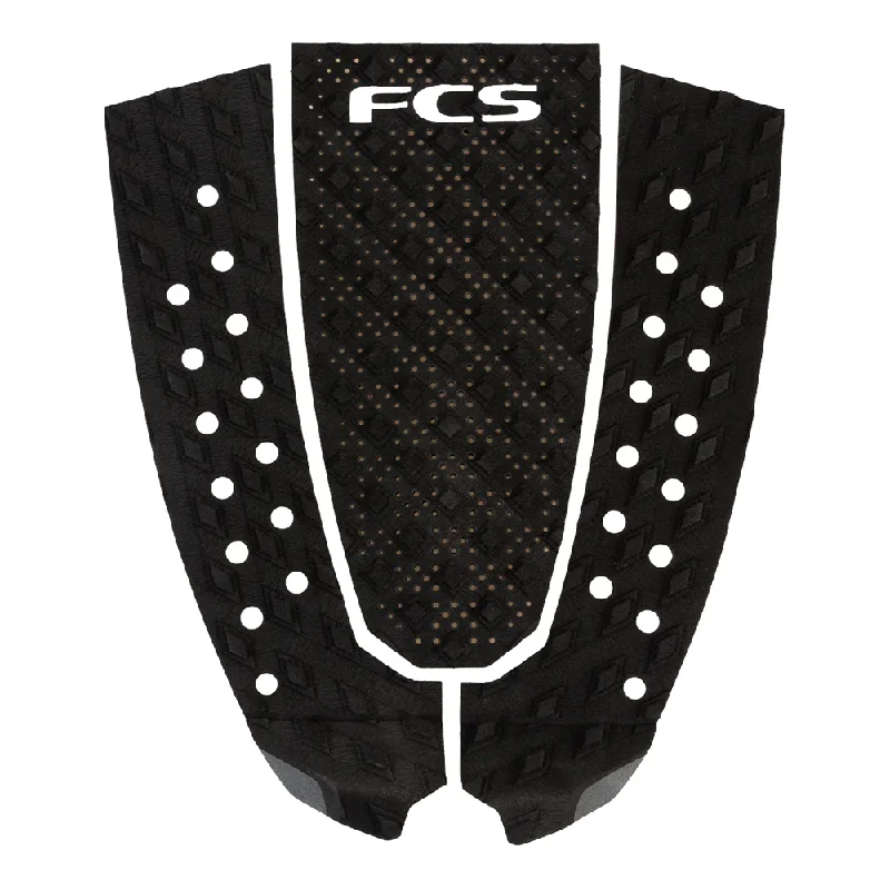 surfboards for relaxed cruising-FCS T-3 PIN 3PC GRIP/TRACTION ECO - BLACK