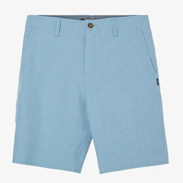 surfboards with good foot positioning for control-O'neill Reserve Heather 21" Shorts - Blue Shadow