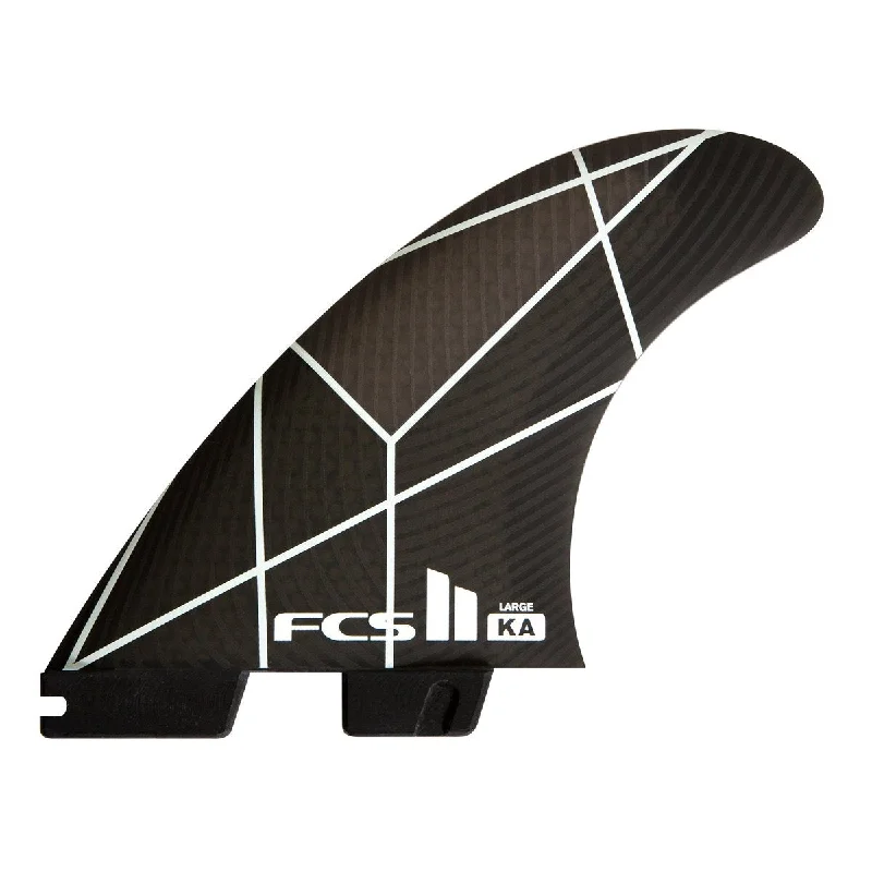 surfboards with improved fin placement-FCS II KOLOHE ANDINO PC TRI M/L WHITE/GREY