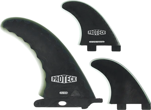 surfboards for all-around wave conditions-Proteck Perform Fcs Combo 7.0+4.0 Black Surfboard FIN