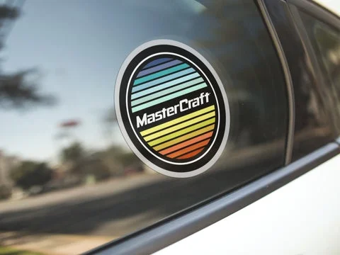 surfboards with increased volume for better buoyancy-MasterCraft Color Circle Sticker