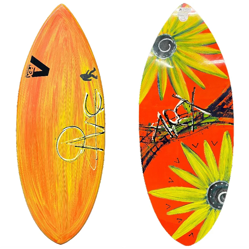 surfboards with easy grip for foot control-Apex 54" Avac Skimboard Orange