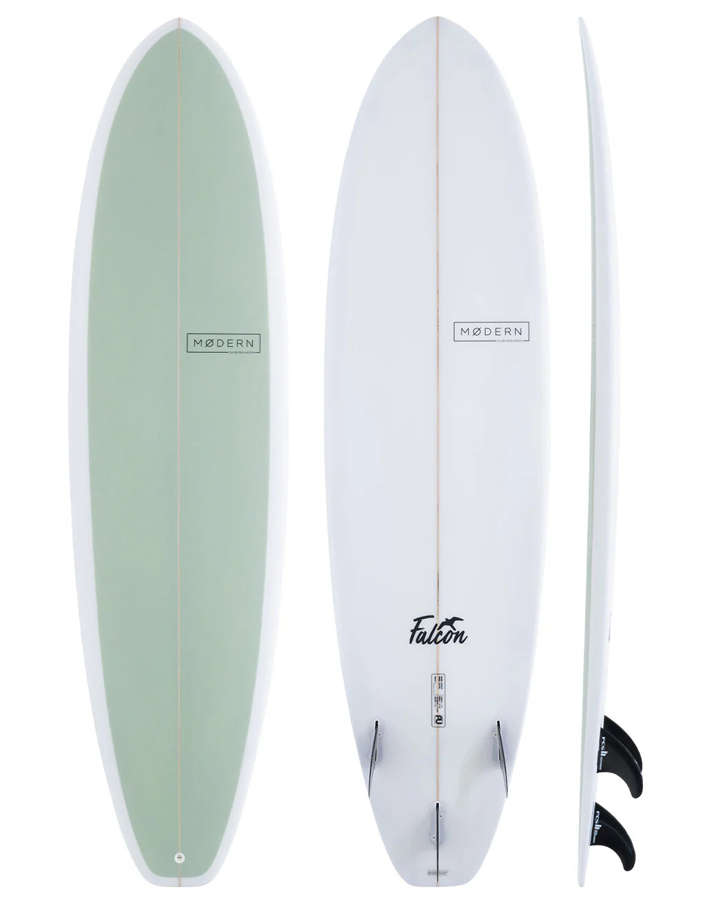 surfboards for handling choppy water-Modern 8'0" Falcon Olive