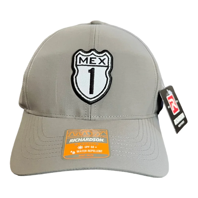 surfboards for responsive paddling-Mex 1 Logo Shield | Hat | Grey