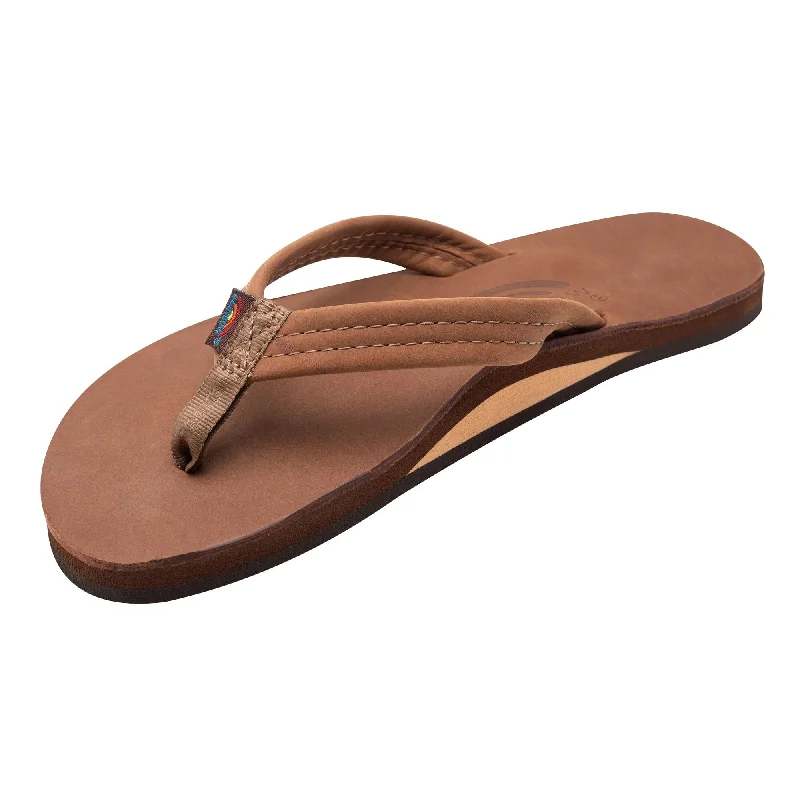 best surfboards for intermediate surfers-Rainbow Single Premier Leather Men's Sandals - Redwood