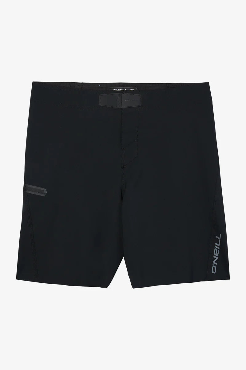 beginner-friendly surfboards-O'Neill Hyperfreak Hydro Tech Solid 19" Boardshorts - Black