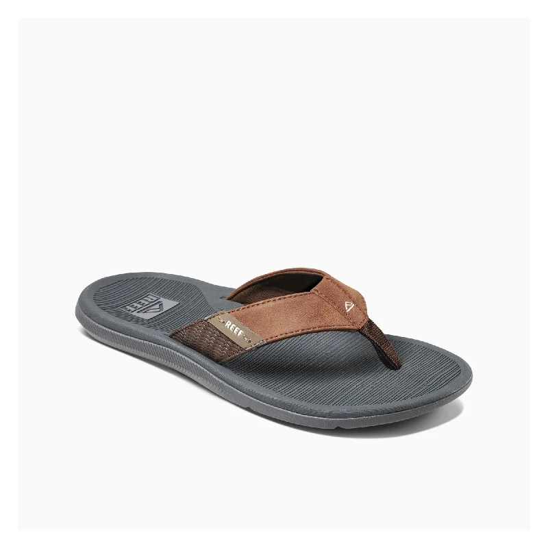 surfboards with increased volume for better buoyancy-Reef Santa Ana Men's Sandals - Grey/Tan