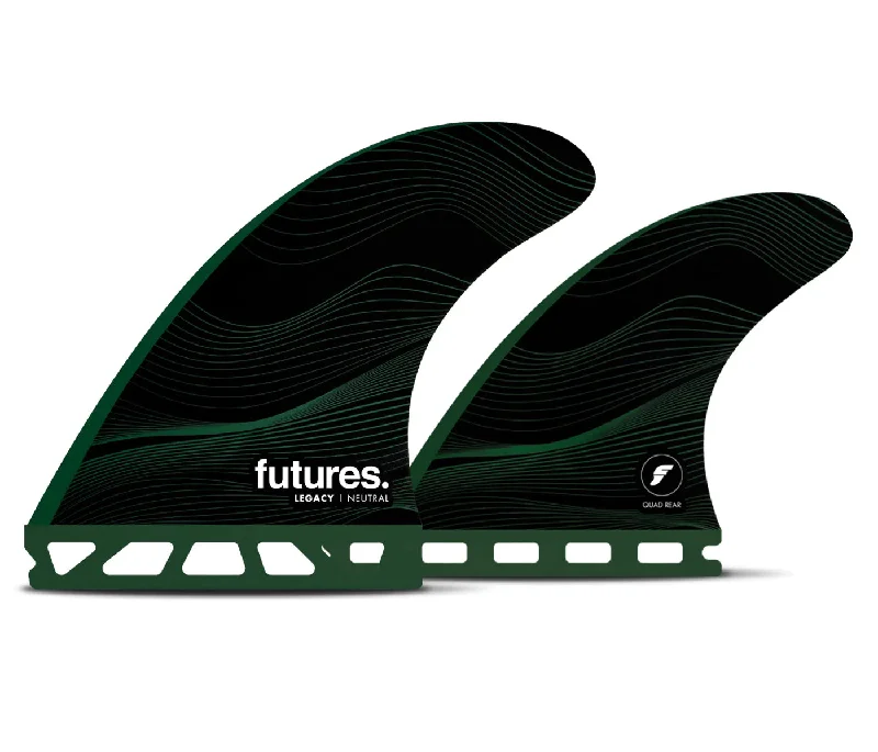 surfboards with carbon fiber reinforcement-Futures F8 Legacy HC Quad Fins Green