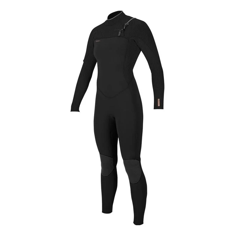 surfboards with wide tails for added power-Women's O'Neill Hyperfreak 3/2+ Chest Zip Fullsuit Wetsuit