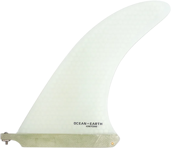 surfboards for all-weather use-O&E Honeycomb Single Fin 8" Pale Blue Surfboard FIN