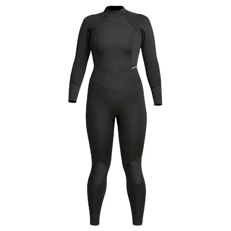 surfboards for relaxed and fun rides-Xcel Axis 3/2mm Back-Zip Women's Fullsuit Wetsuit - Black