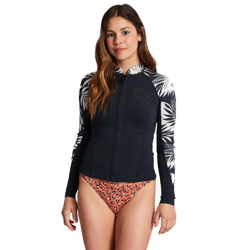 high-performance surfboards for professionals-1mm Women's Billabong Peeky Wetsuit - Jacket In Paradise - KVJ7