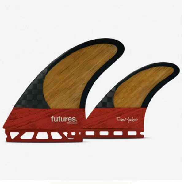 surfboards with improved fin placement-FUTURES MACHADO BLACKSTIX TWIN + STABILISER