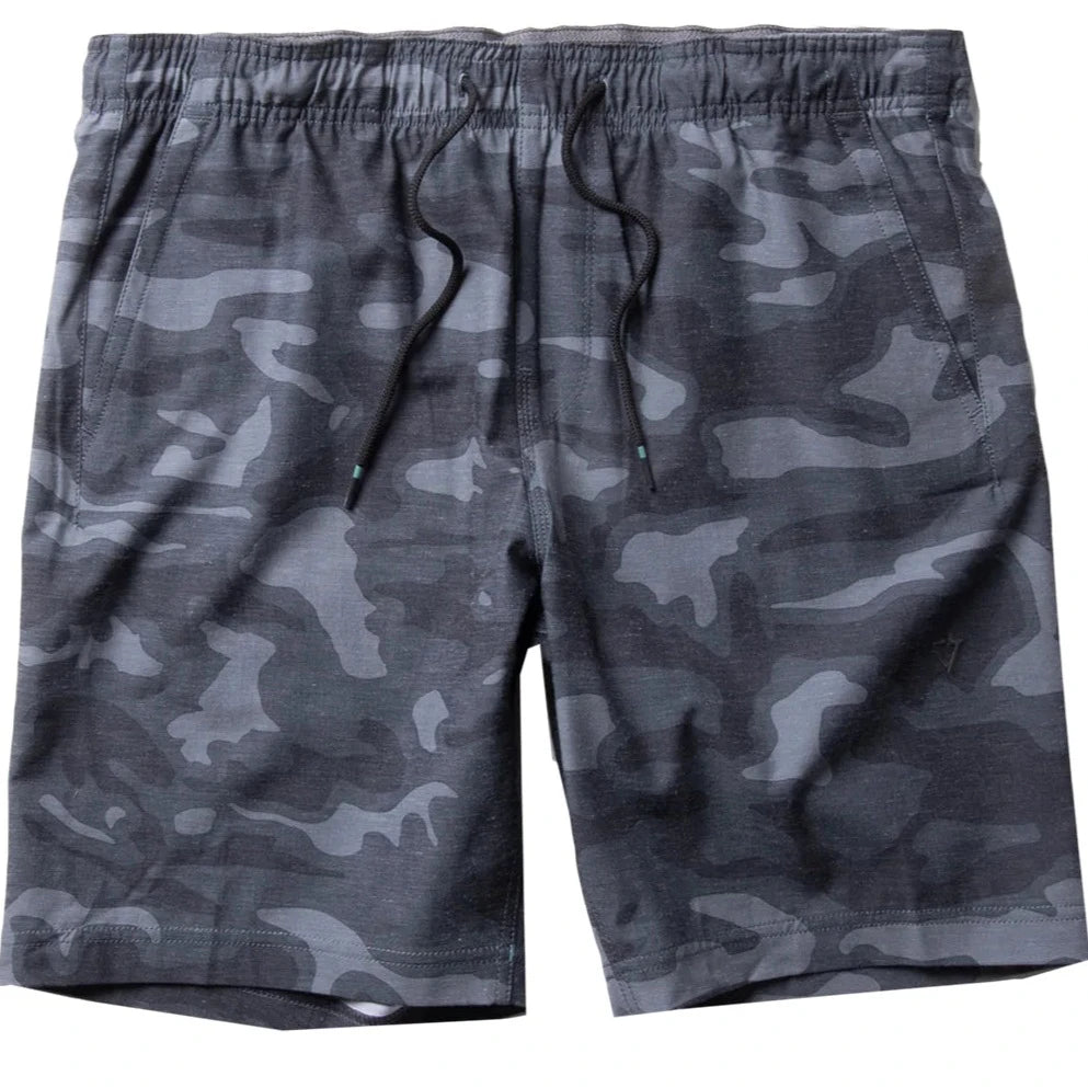 surfboards with improved wave entry-Vissla Hemp No See Em's ECO Elastic Shorts  18" - Grey Camo