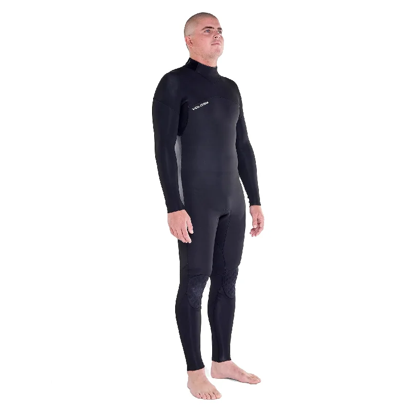 surfboards with wide noses for better balance-Volcom Modulator 3/2mm Back-Zip Men's Fullsuit Wetsuit