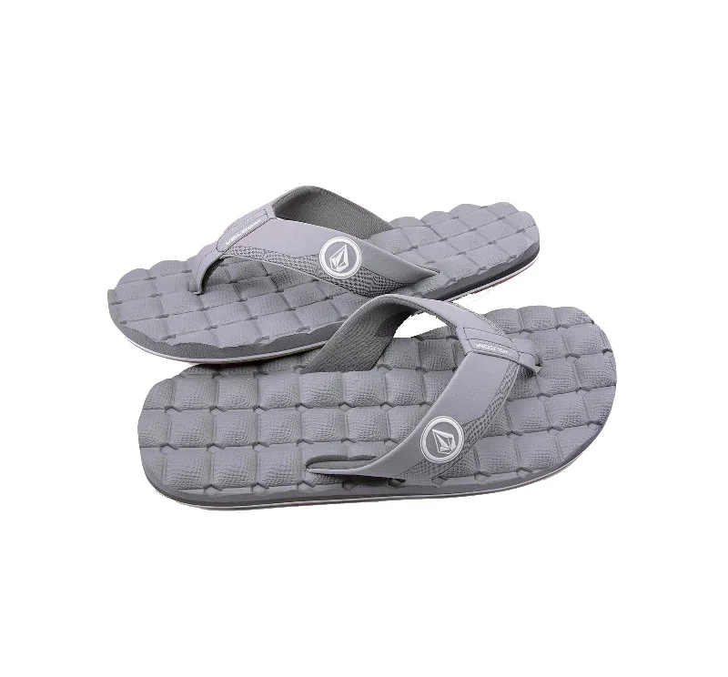 surfboards for relaxed and fun rides-Volcom Recliner Men's Sandals - Light Grey