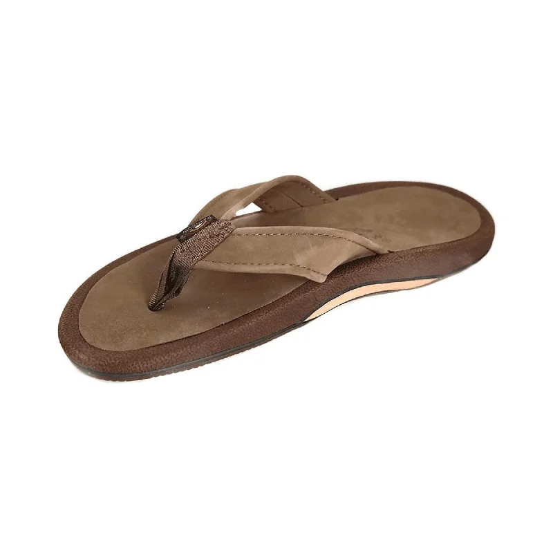 surfboards with advanced designs for professionals-Rainbow Single Thick Premier Leather Navigator Men's Sandals - Dark Brown