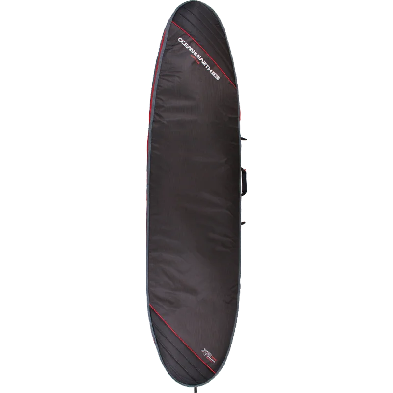 surfboards for easy wave take-off-O&E Ocean & Earth Aircon Longboard Cover 10'6" Black/Red/Grey